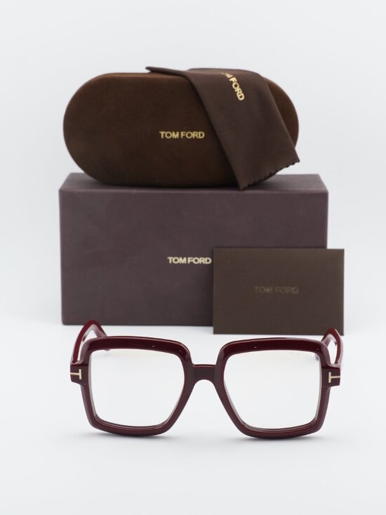 Tom Ford FT5913-B 069 Square Eyeglasses 53mm – Bordeaux main image 10